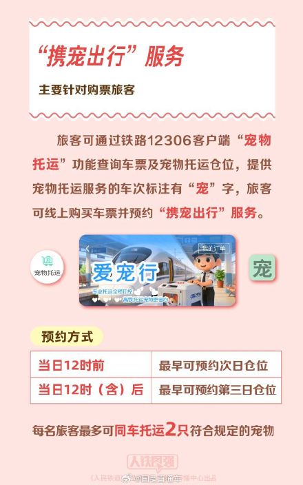121座高铁站可托运宠物！