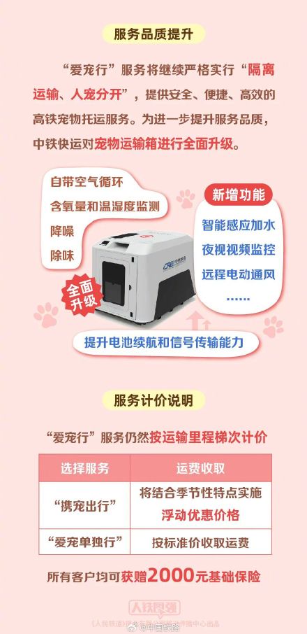 “爱宠行”服务4月8日起实行