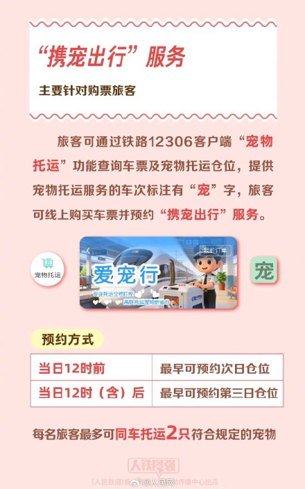高铁宠物托运新增228趟列车