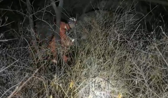 “驴友”登山迷路被困悬崖，脚下岩石平台突然坍塌，消防员飞身抱住被困者