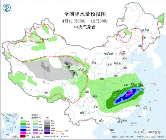 江淮南部江南北部等地将有较强降水和强对流天气