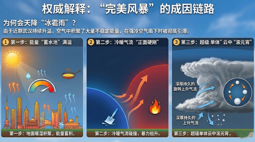 武汉为何突降冰雹? 武汉为何突降冰雹?