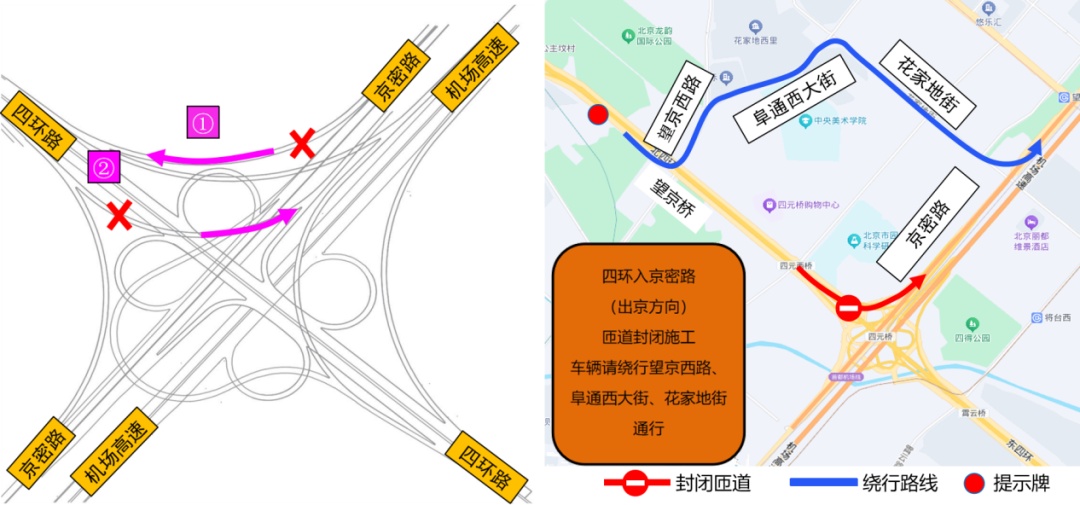 北京四元桥修复工程明日启动,本周末绕行路线公布→ 北京四元桥修复工程明日启动,本周末绕行路线公布→