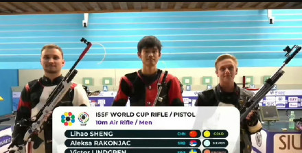 射击世界杯中国队再夺两金一银