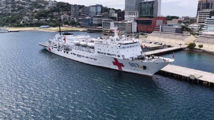 现场图来了！“丝路方舟”号医院船启程回国