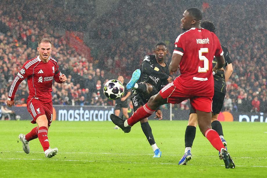 欧冠-登贝莱双响 巴黎2-0总分4-0淘汰利物浦