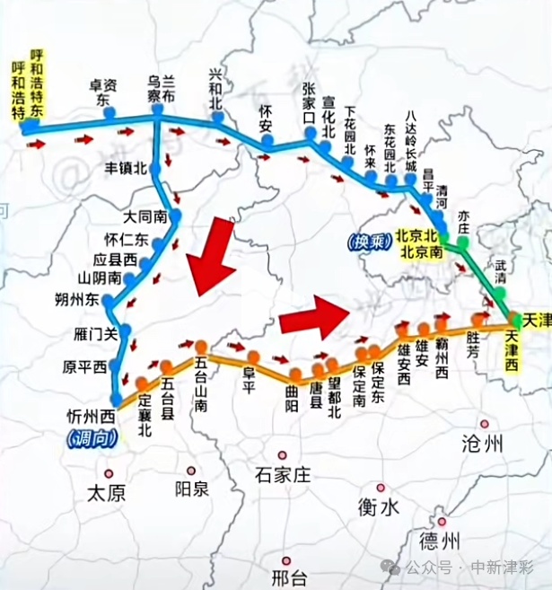 不用中转！呼和浩特⇋天津，3小时高铁直达，即将实现