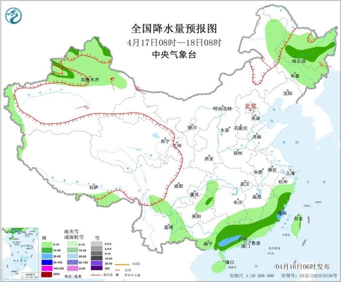 主雨带逐渐南压 广西江西福建等地有较强降雨和强对流天气