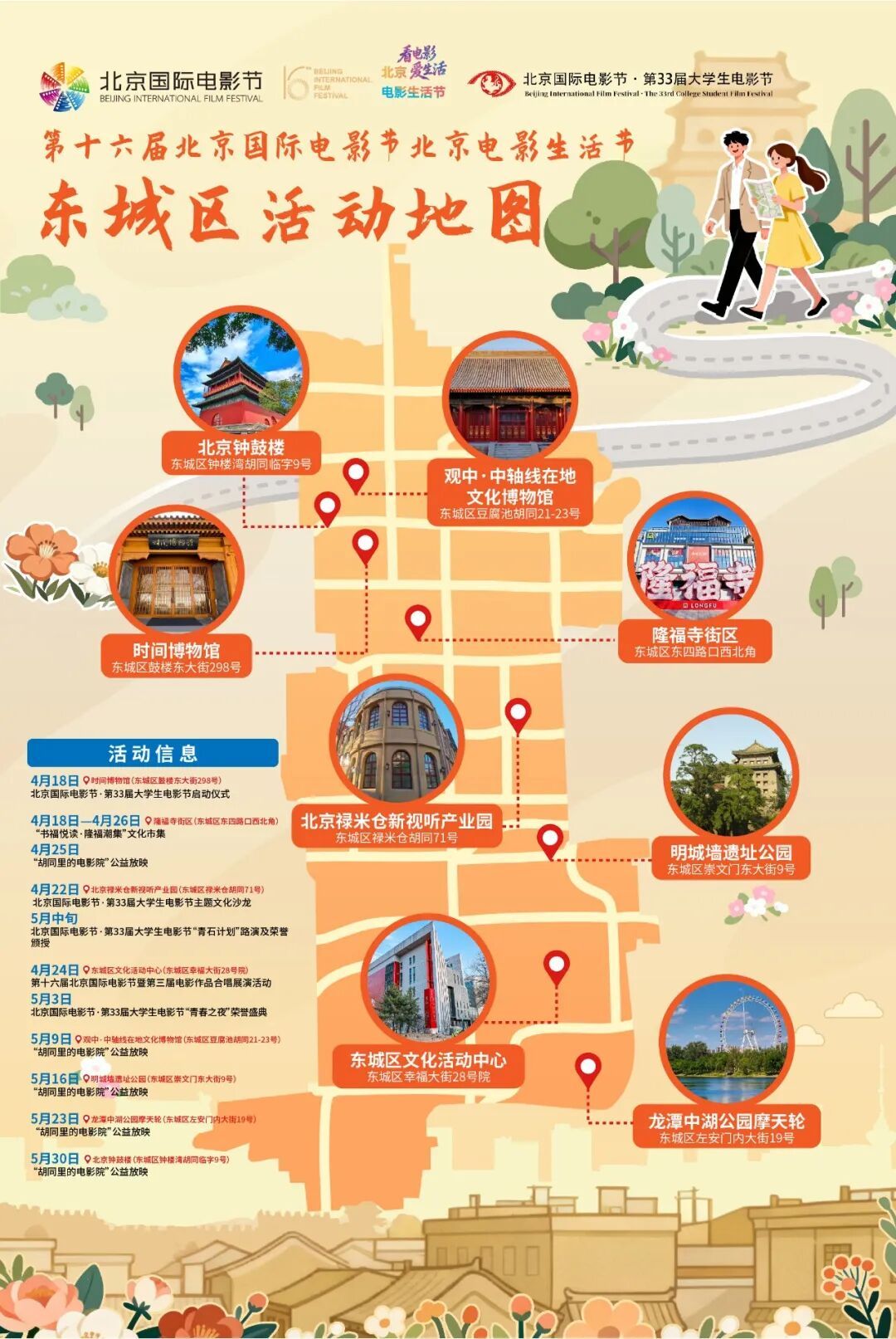 北影节今天开幕，全城处处电影节！送您北影节活动指南地图