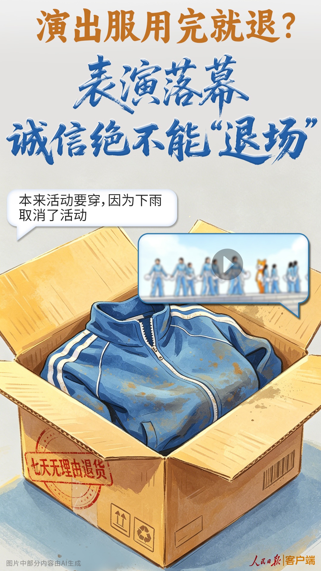 演出服用完就退？表演落幕，诚信绝不能“退场”