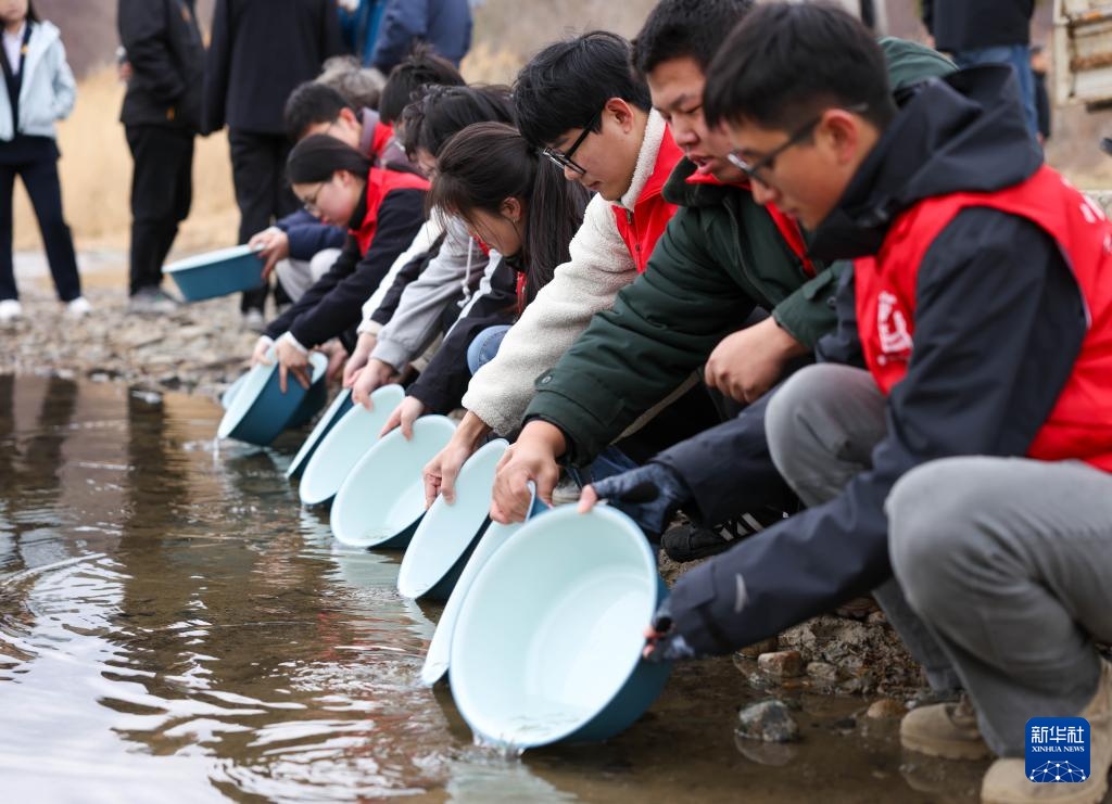 60万尾鱼苗放流图们江