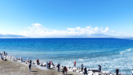 新疆赛里木湖冰推景观