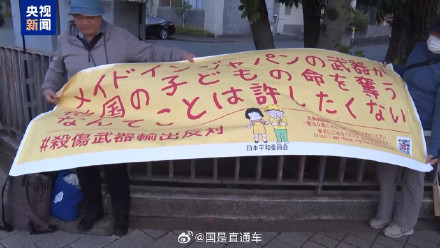 日本民众抗议反对解禁武器出口