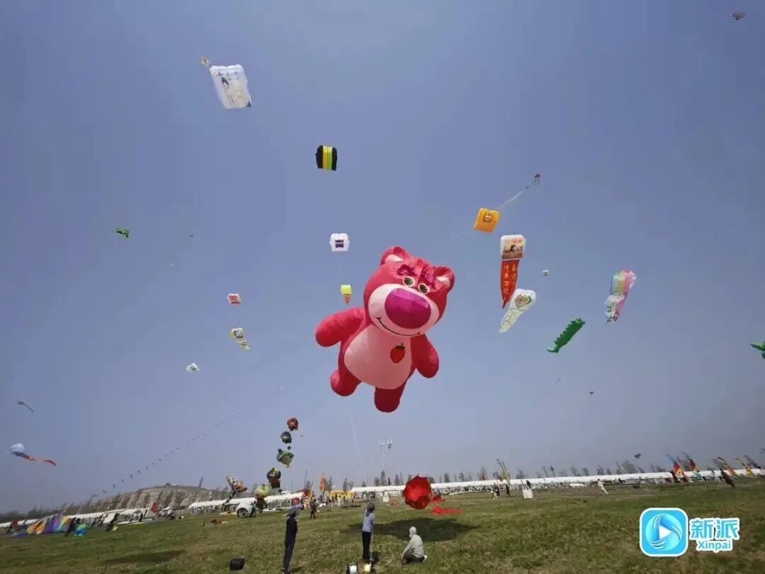 “红鲤鱼与绿鲤鱼与驴”上天了！潍坊风筝，必须给到一个“夯”
