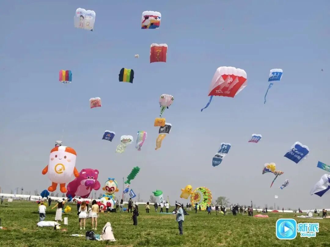“红鲤鱼与绿鲤鱼与驴”上天了！潍坊风筝，必须给到一个“夯”