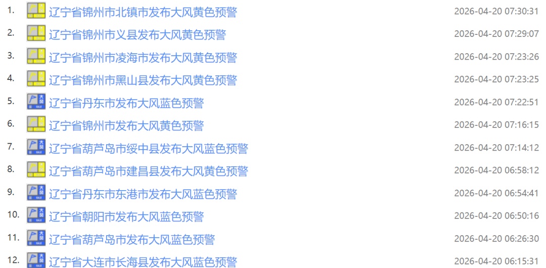 阵风9级+局部扬沙！辽宁多地发布黄色预警