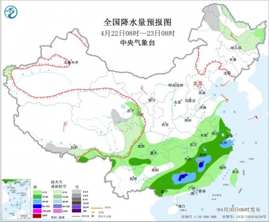 我国中东部有一次较大范围降水过程 北方地区受冷空气影响有大风沙尘