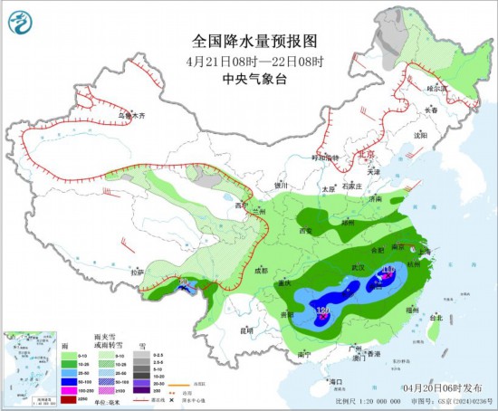 我国中东部有一次较大范围降水过程 北方地区受冷空气影响有大风沙尘