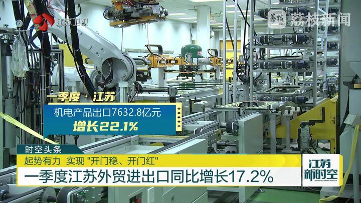 一季度江苏外贸进出口同比增长17.2%