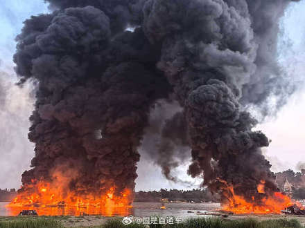 缅甸一码头起火致2死10伤