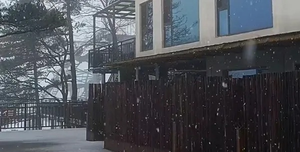 四月飘雪！河南三门峡汉山顶迎来飞雪，地面落下白白的一层