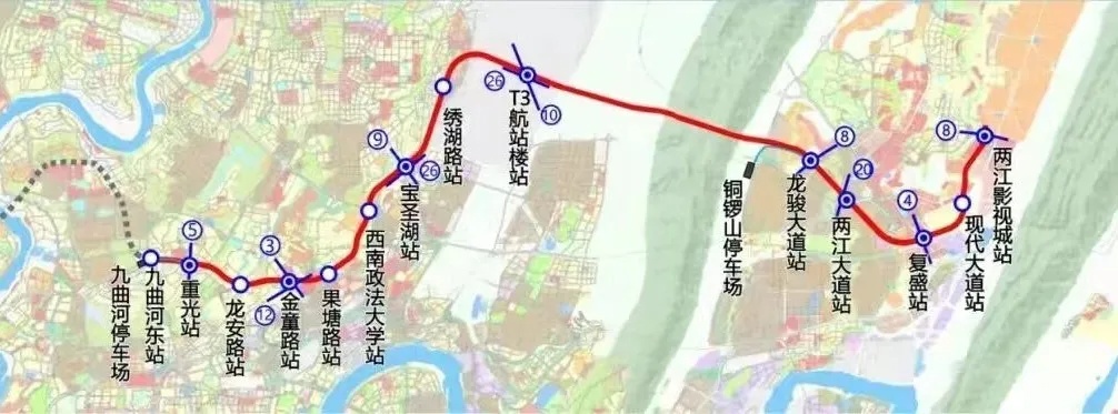 二期全线轨通！重庆轨道交通15号线一期预计今年将正式开通运营