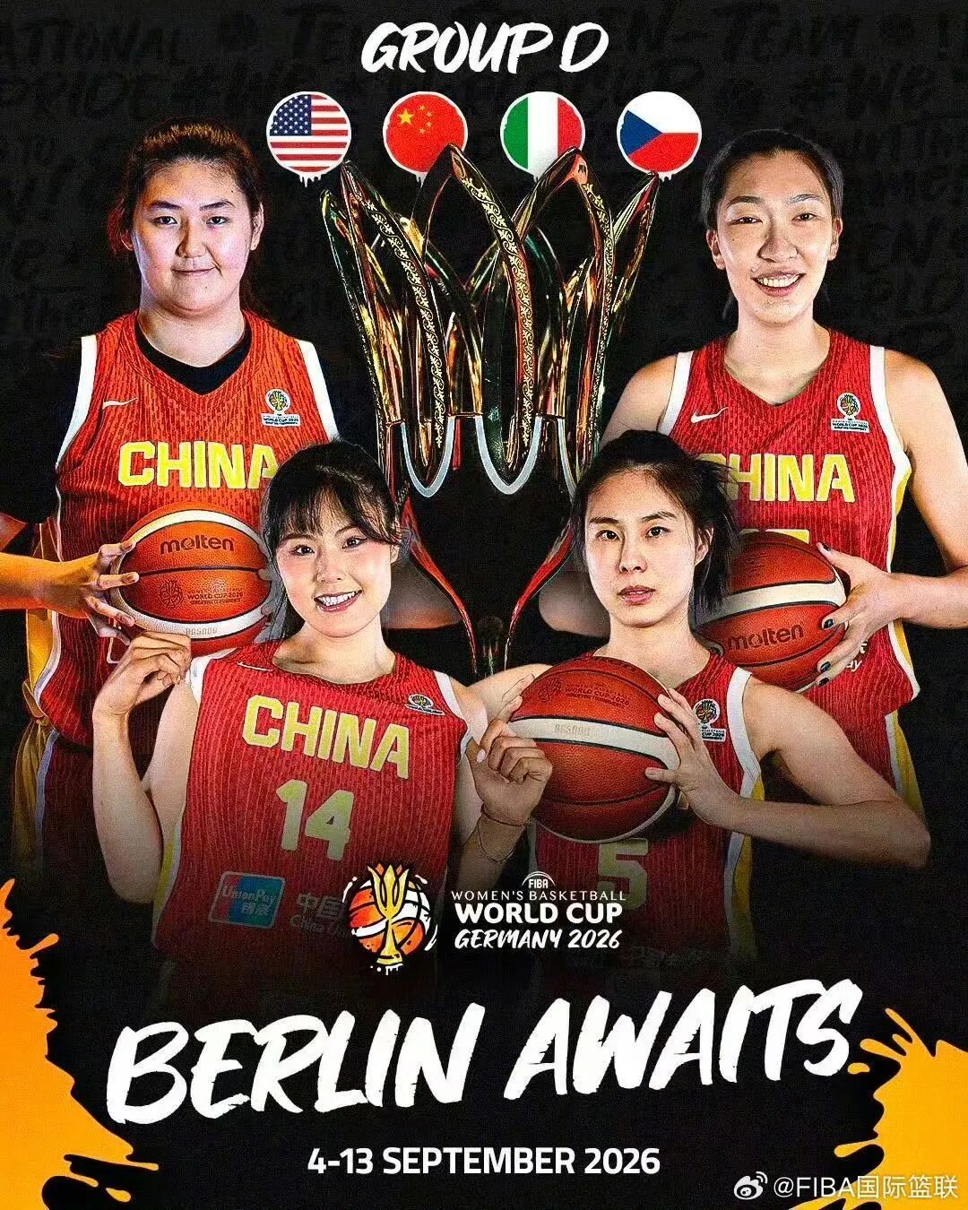 中国女篮再遇美国！世界杯分组揭晓，“死亡之组”考验来临