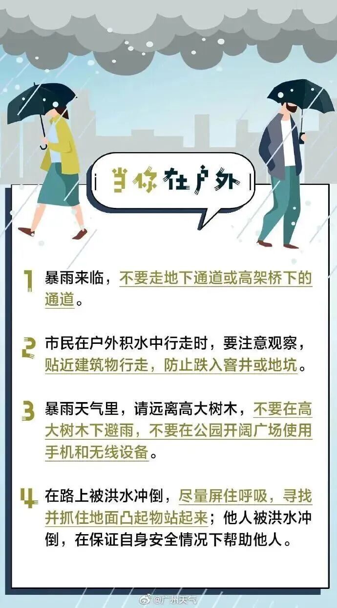 暴雨黄色预警生效！全市进入暴雨戒备状态！下班注意安全！
