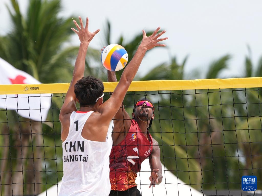亚沙会沙滩排球男子小组赛：中国组合胜斯里兰卡组合
