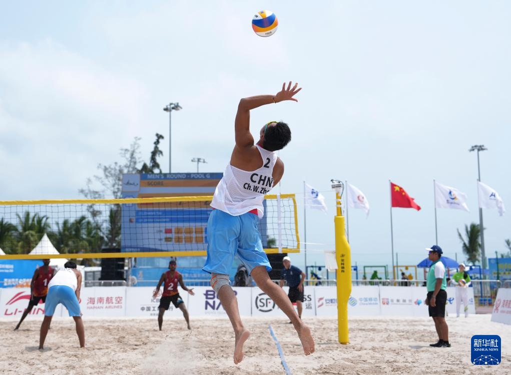 亚沙会沙滩排球男子小组赛：中国组合胜斯里兰卡组合