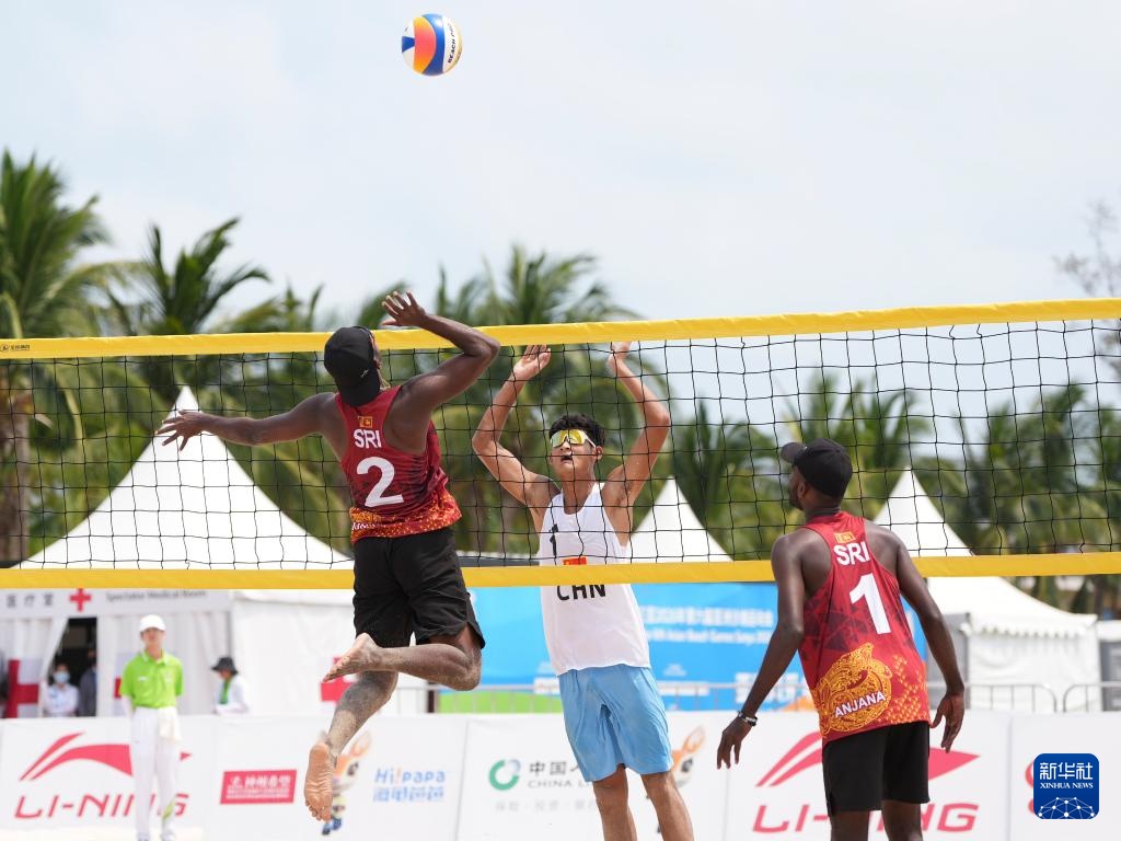 亚沙会沙滩排球男子小组赛：中国组合胜斯里兰卡组合
