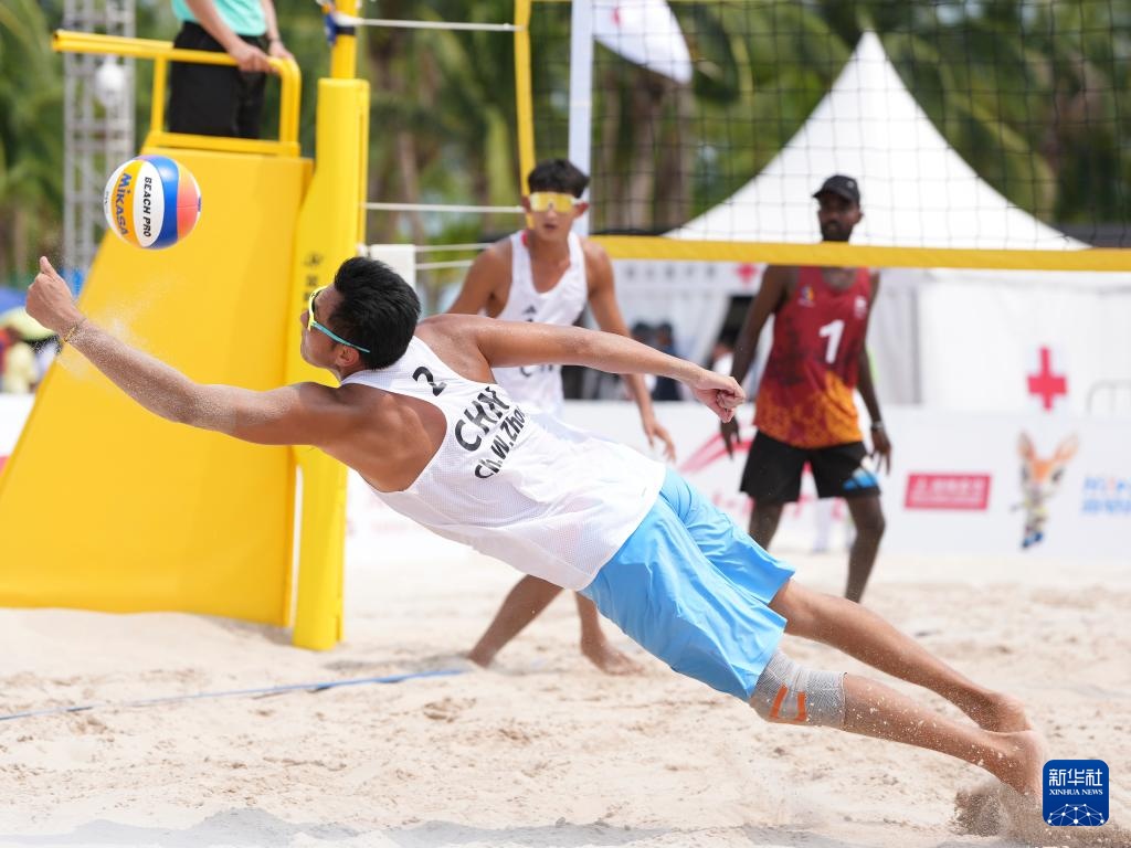 亚沙会沙滩排球男子小组赛：中国组合胜斯里兰卡组合
