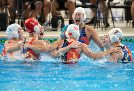中国女水不败战绩 勇夺亚沙会女子水球历史首金
