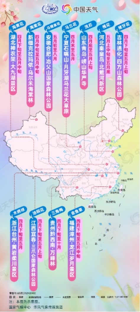 送上这份“国家级”五一赏花指南——