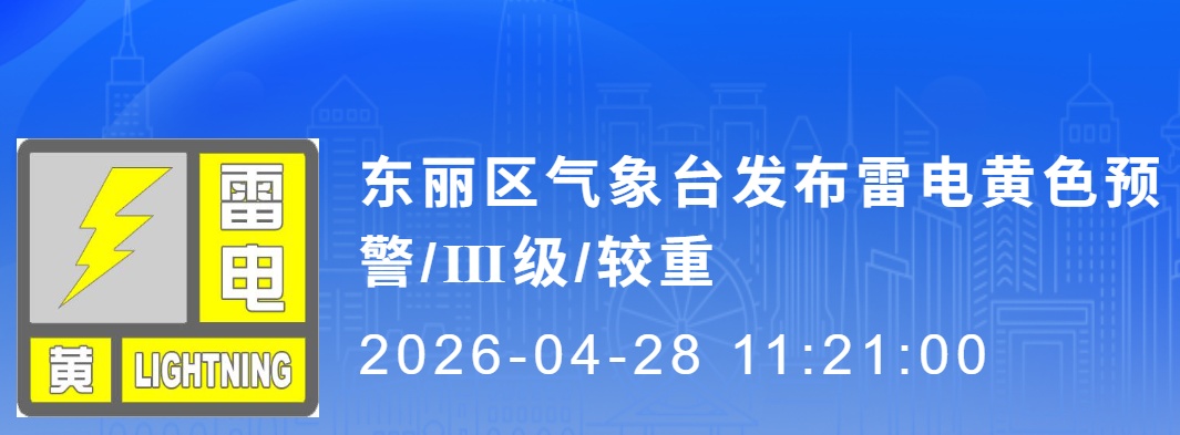 天津发布雷电黄色预警！