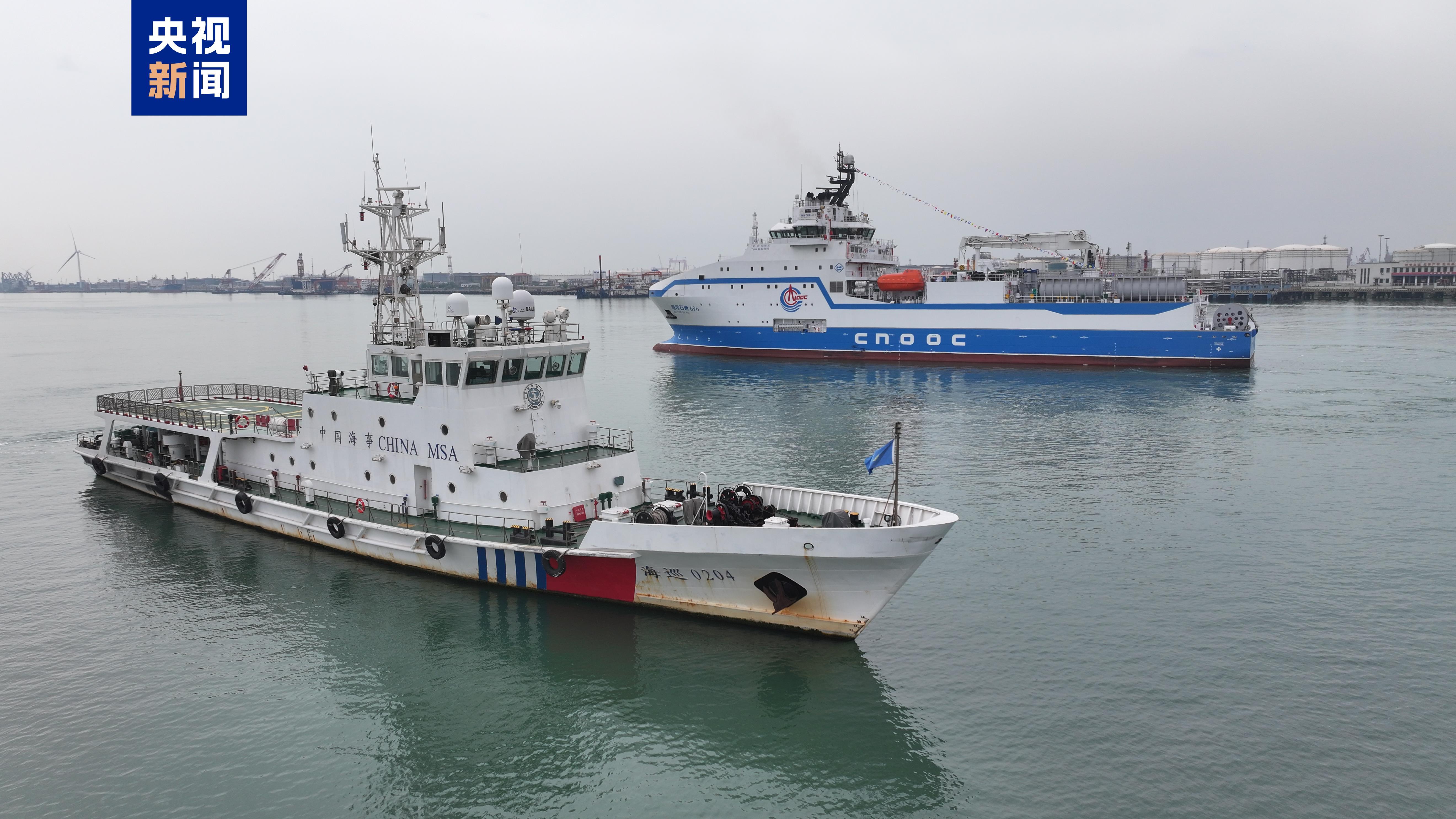 我国首艘大型压裂船“海洋石油696”轮完成首次作业前安全检查