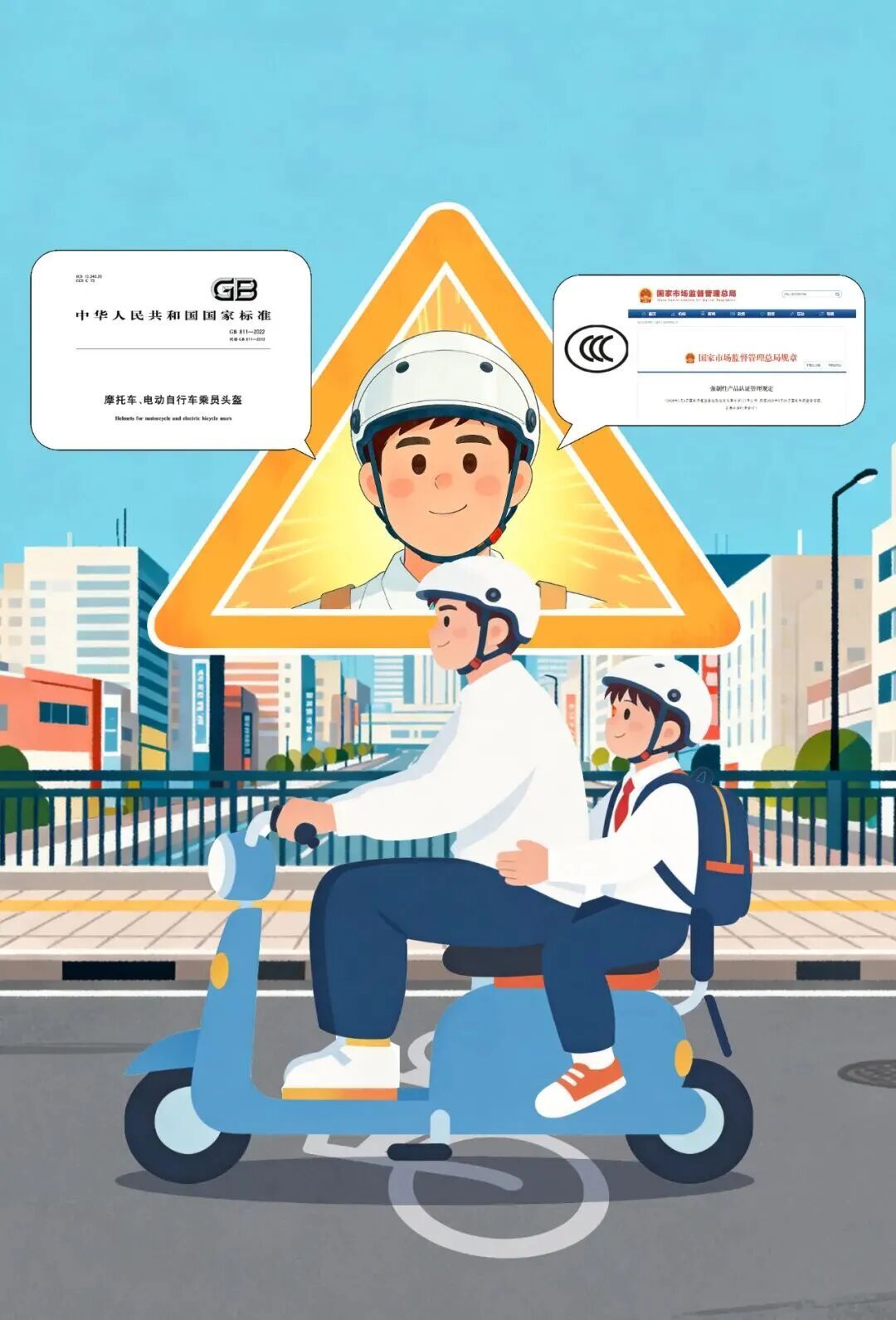 北京向全体市民发出倡议：规范佩戴头盔 安全守法骑行