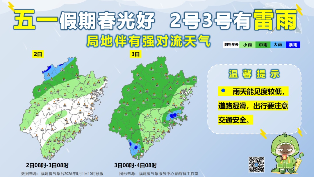 大雨！暴雨！8～10级雷暴大风！即将抵达福建