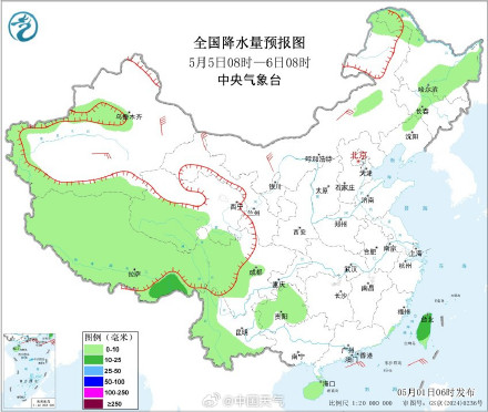 五一假期开场大范围降水来袭 降雨日程来了！