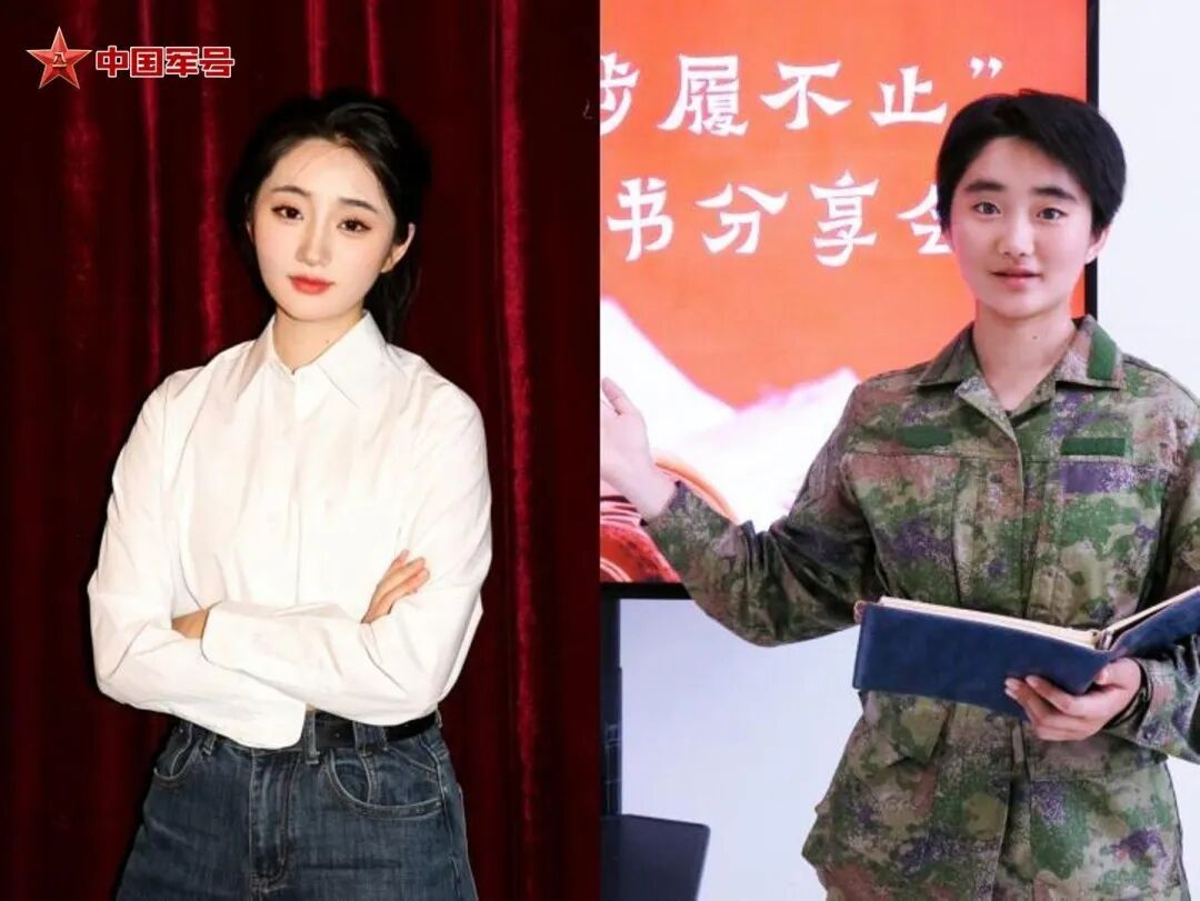 “满月”对比照丨青涩少女VS飒爽女兵→