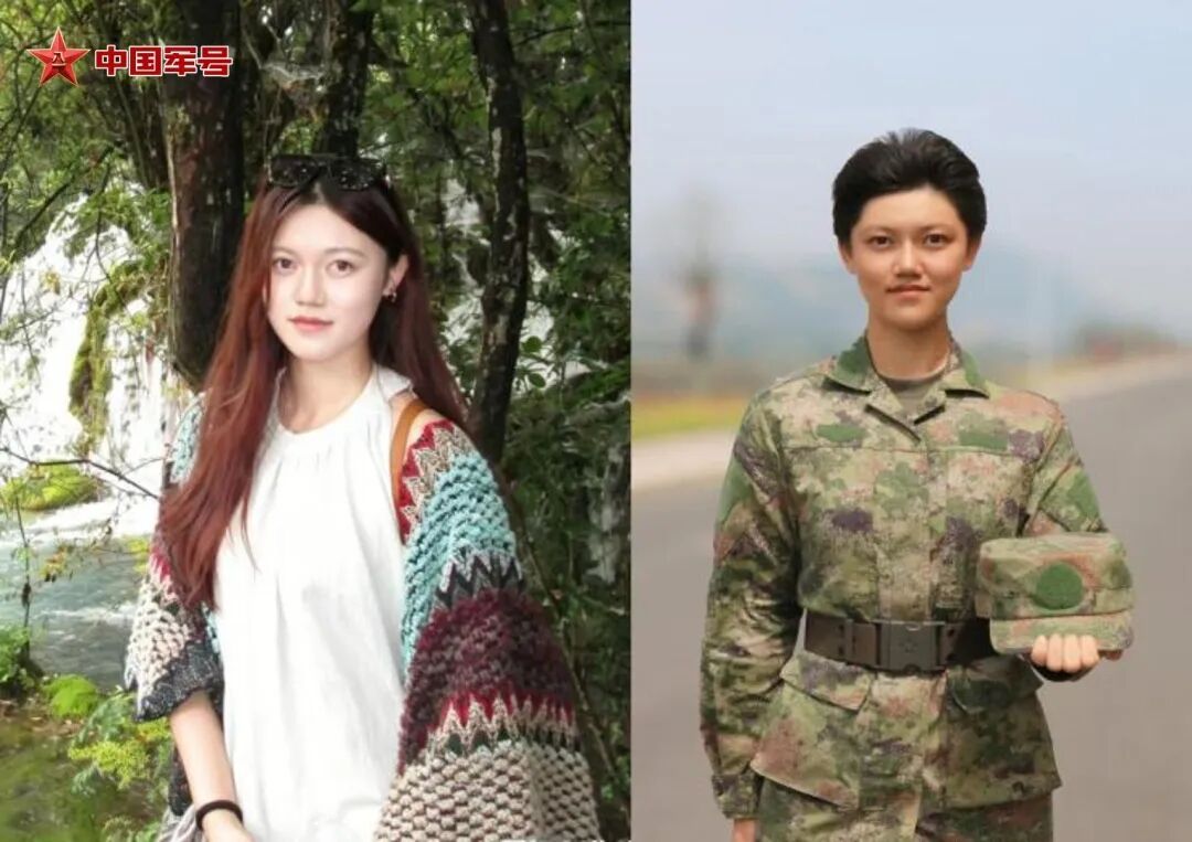 “满月”对比照丨青涩少女VS飒爽女兵→