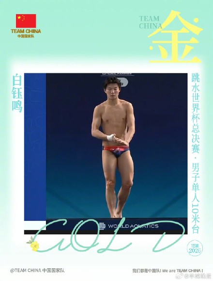 白钰鸣‌获跳水世界杯总决赛男子10米台冠军