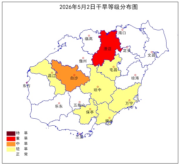 今明两天海南岛局地有强对流天气