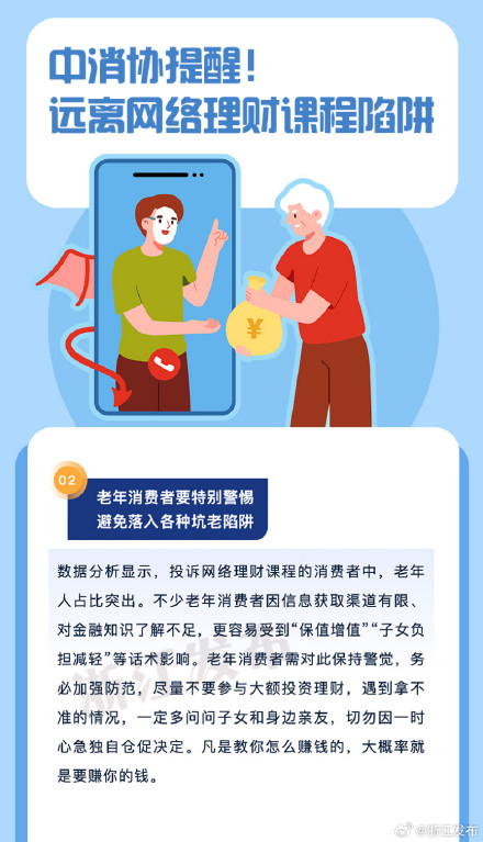 中消协提醒！远离网络理财课程陷阱