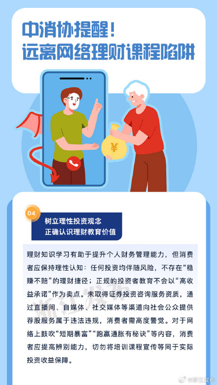 中消协提醒！远离网络理财课程陷阱