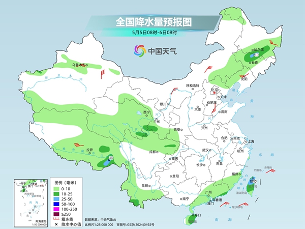 五一假期最后一天全国大部晴朗升温 明夜起南方新一轮降水来袭