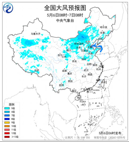南方地区有新一轮降水天气 北方地区有大风天气