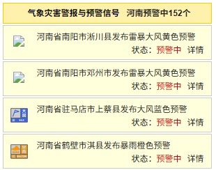 152个预警生效中！河南发布强对流天气安全提示