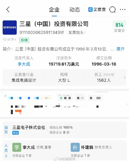 三星家电在华市场份额持续下滑 中国多家分支机构已注销