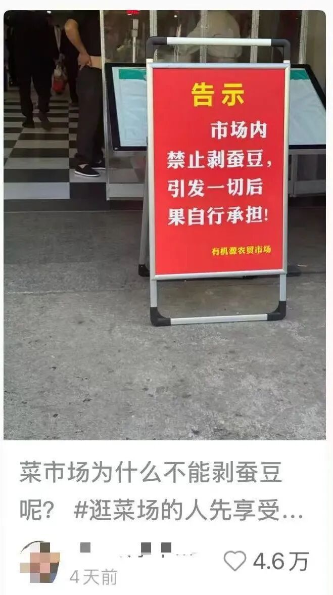 “菜市场禁剥蚕豆”引热议，农贸市场回应：原因并非担忧蚕豆病，主要是消除安全隐患